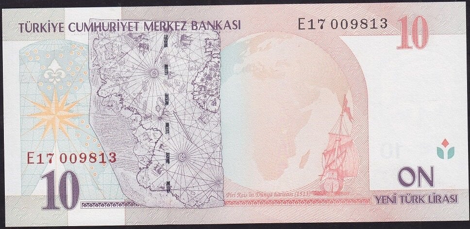 8.Emisyon 10 YTL E17 009813 Çil