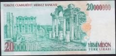 7.Emisyon 20.000.000 Lira C34 522044 Ççt Çilaltı