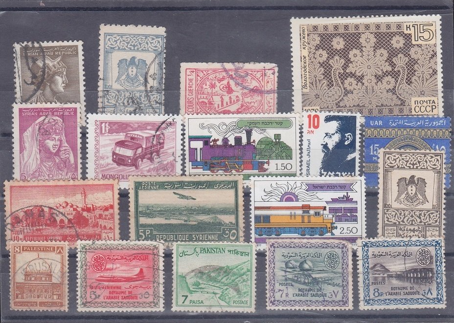 18 ADET YABANCI PUL LOTU