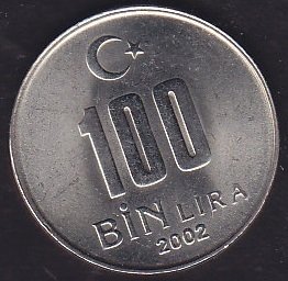 2002 Yılı 100 Bin Lira Çil