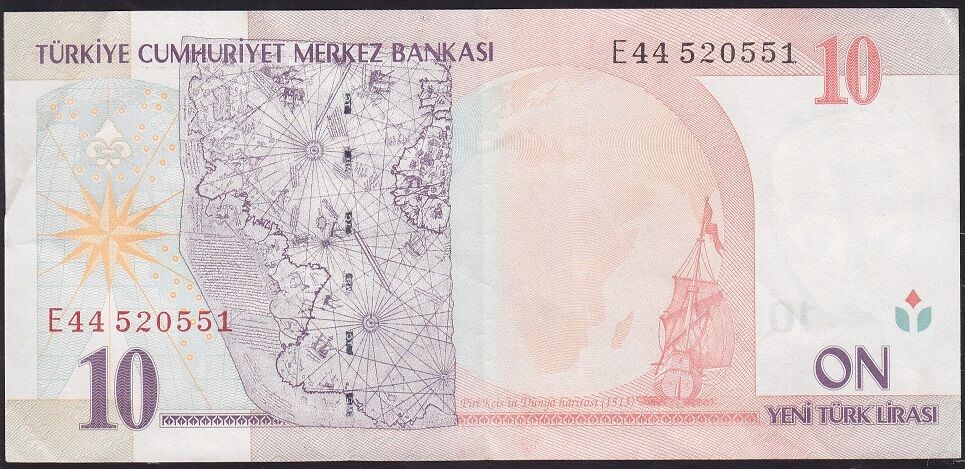 8.Emisyon 10 YTL E44 520551 Çok Temiz+