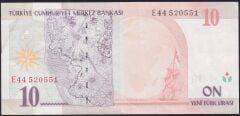 8.Emisyon 10 YTL E44 520551 Çok Temiz+