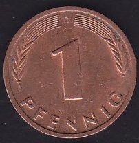 Almanya 1 Pfennig 1986 D