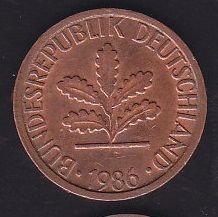 Almanya 1 Pfennig 1986 D