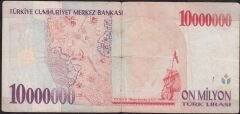 7.Emisyon 10 000 000 Lira E41 363041 Temiz