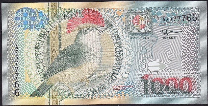 Suriname 1000 Gulden 2000 Çil Pick 151
