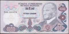 6.Emisyon 2.Tertip 1000 Lira E44 235373 Çok Temiz+