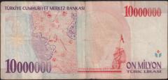 7.Emisyon 10 000 000 Lira B07 349288 Çok Temiz