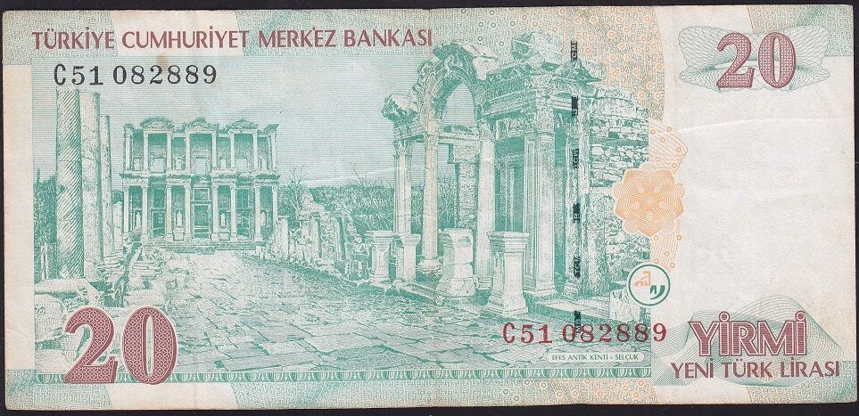 8.Emisyon 20 YTL C51 082889 Çok Temiz