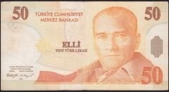 8.Emisyon 50 YTL D74 757416 Çok Temiz+