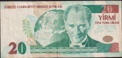 8.Emisyon 20 YTL H60 489435 Temiz+
