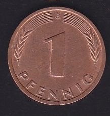 Almanya 1 Pfennig 1986 G