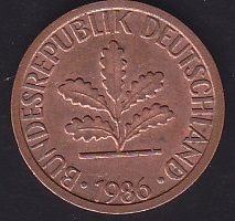Almanya 1 Pfennig 1986 G