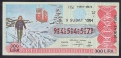 1984 9 ŞUBAT YARIM BİLET Y SERİSİ