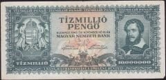 Macaristan 10.000.000 Pengo 1945 Çok Temiz+