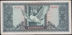 Macaristan 10.000.000 Pengo 1945 Çok Temiz+