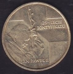 Polonya 2 Zloty 2003 Hatıra Para Papa II. John Paul'ün Papalık Döneminin 25. Yıldönümü