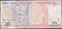 8.Emisyon 10 YTL H02 826737 Çok Temiz