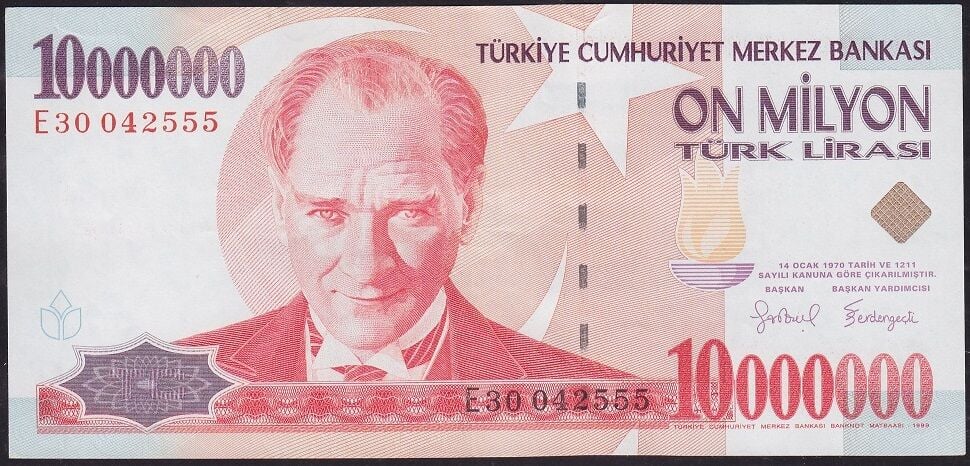 7.Emisyon 10.000.000 Lira E30 042555 Çilaltı