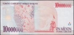 7.Emisyon 10.000.000 Lira E30 042555 Çilaltı
