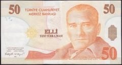 8.Emisyon 50 YTL F56 205287 Çok Çok Temiz