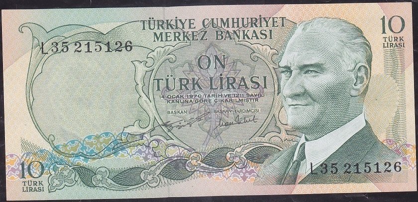 6.Emisyon 2.Tertip 10 Lira L35 215126 Çilaltı Çil