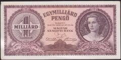 Macaristan 1.000.000.000 Pengo 1946 Çok Çok Temiz