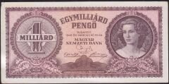 Macaristan 1.000.000.000 Pengo 1946 Çok Çok Temiz