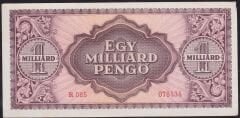 Macaristan 1.000.000.000 Pengo 1946 Çok Çok Temiz