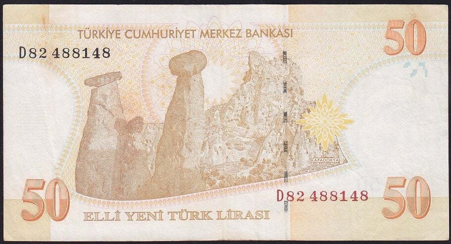 8.Emisyon 50 YTL D82 488148 Çok Temiz+