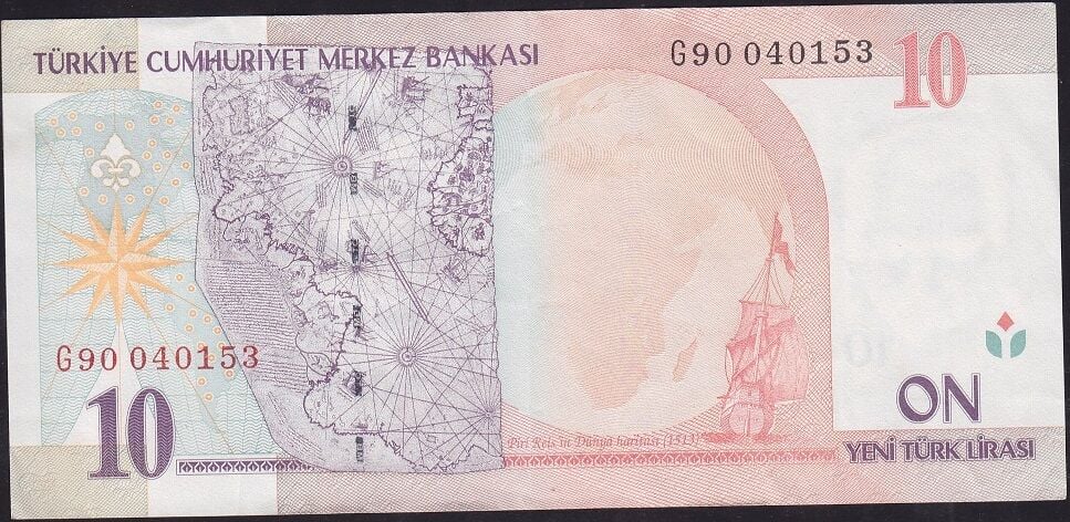 8.Emisyon 10 YTL G90 040153 Çok Temiz+