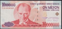 7.Emisyon 10.000.000 Lira E36 464342 Çilaltı