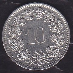 İsviçre 10 Rappen 2008