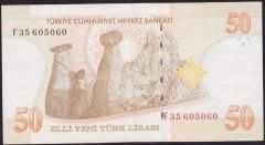 8.Emisyon 50 YTL F35 605060 Çok Temiz+