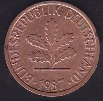 Almanya 1 Pfennig 1987 F