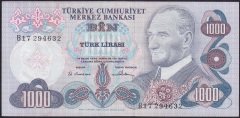 6.EMİSYON 1.TERTİP 1000 LİRA B17 294632 ÇÇT +