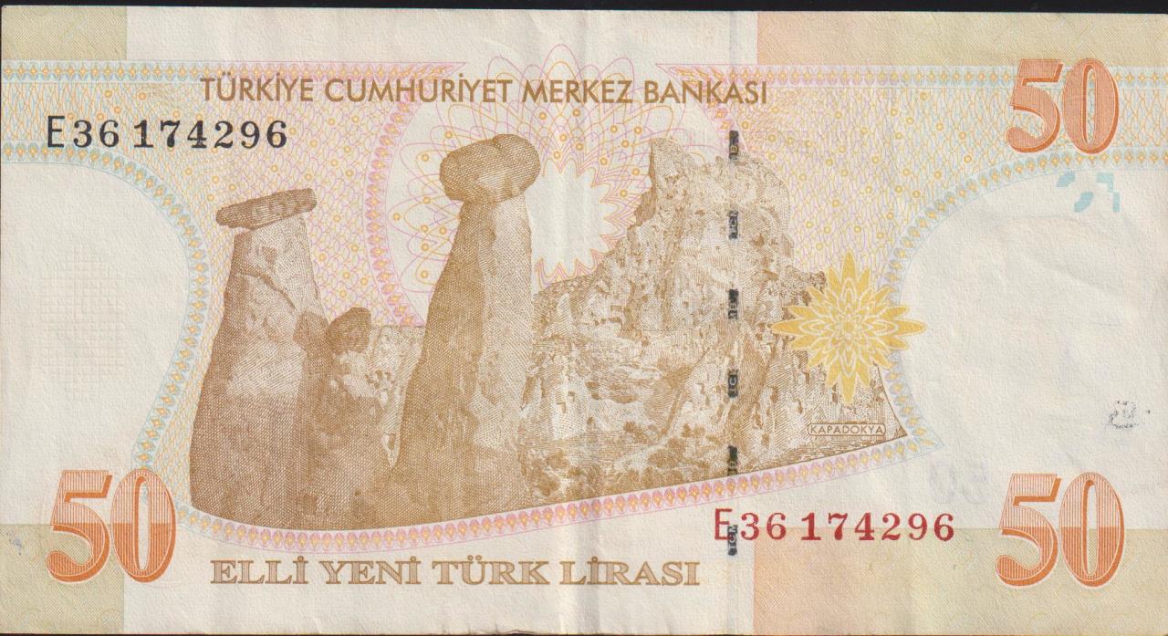 8.Emisyon 50 YTL E36 174296 Çok Temiz+
