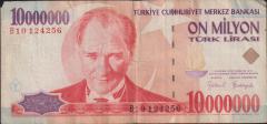 7.Emisyon 10 000 000 Lira B10 124256 Haliyle