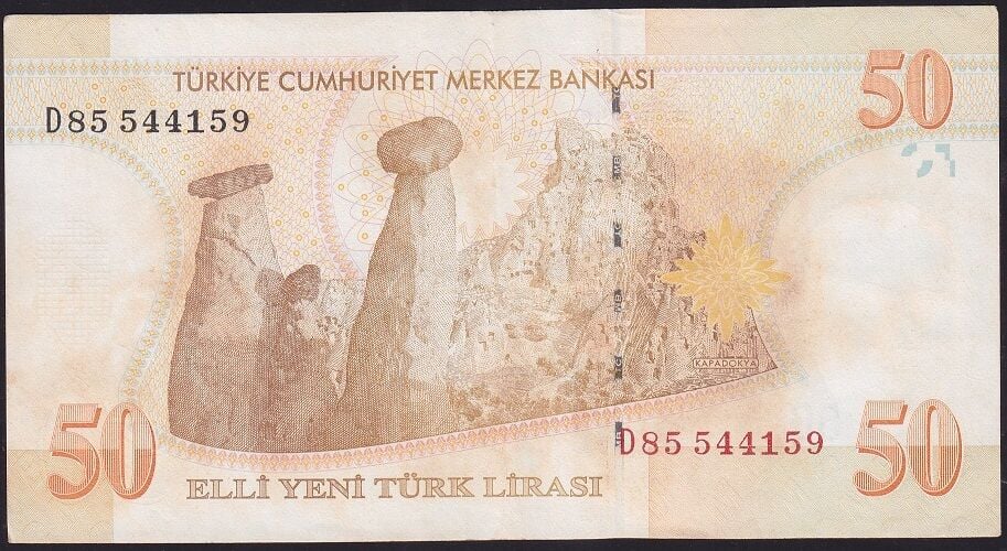 8.Emisyon 50 YTL D85 544159 Çok Temiz+