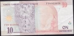 8.Emisyon 10 YTL F79 953878 Çok Çok Temiz