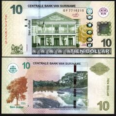 Suriname 10 Dolar 2019 Çil Pick 163c