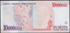 7.Emisyon 10000000 Lira E25 956803 Ççt Çilaltı