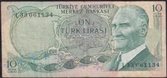 6.Emisyon 2.Tertip 10 Lira L33 061134 Çok Temiz