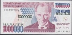 7.EMİSYON 3.TERTİP 1 000 000 LİRA U06 232580 ÇİLALTI ÇİL eski para nereye satılır