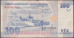 8.Emisyon 100 YTL A37 903991 Çok Temiz
