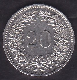 İsviçre 20 Rappen 1980