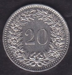 İsviçre 20 Rappen 1980