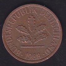 Almanya 1 Pfennig 1988 J