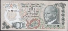 6.Emisyon 1.Tertip 100 Lira A02 318941 Çilaltı