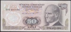 6.EMİSYON 1.TERTİP 50 LİRA G70 407094 ÇİLALTI